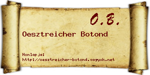Oesztreicher Botond névjegykártya
